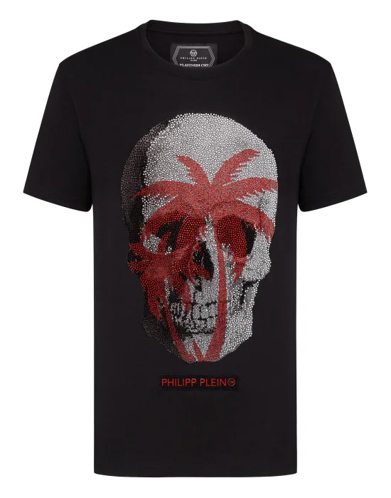 T-shirt Platinum Cut Round Neck Aloha Plein