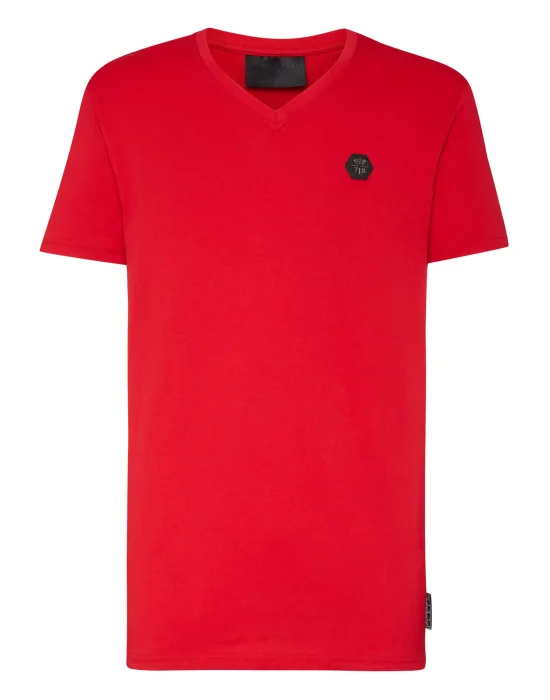 T-shirt V-Neck SS Allover skull