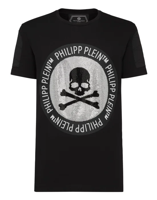 T-shirt Round Neck SS Skull strass