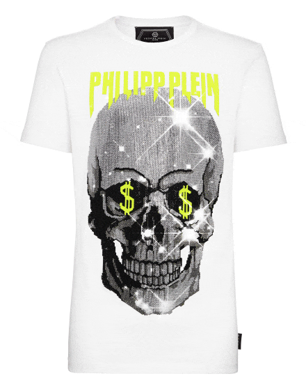 T-shirt Round Neck SS Skull strass