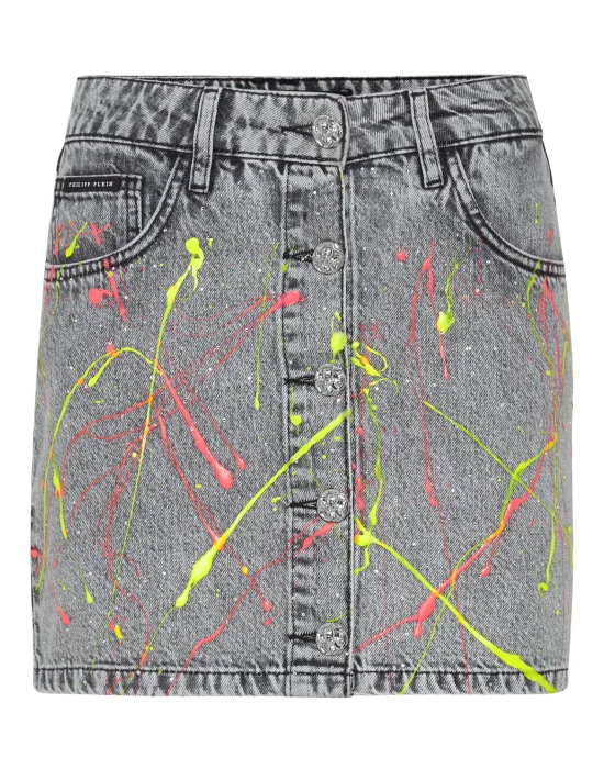 Denim Skirt Crystal