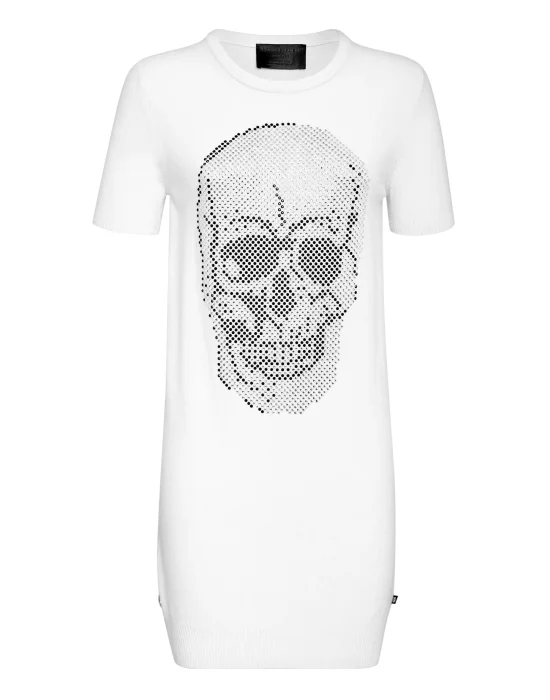 Knit  Dress Skull crystal
