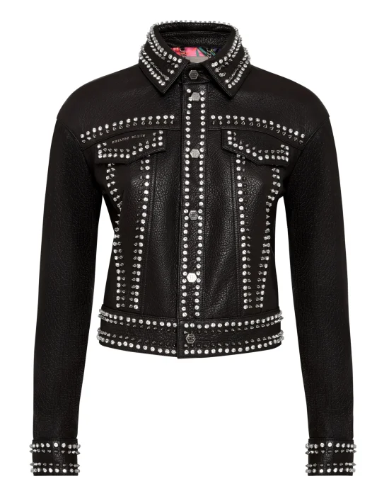 Leather Jacket Studs skull