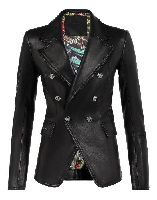 Leather Blazer Elegant