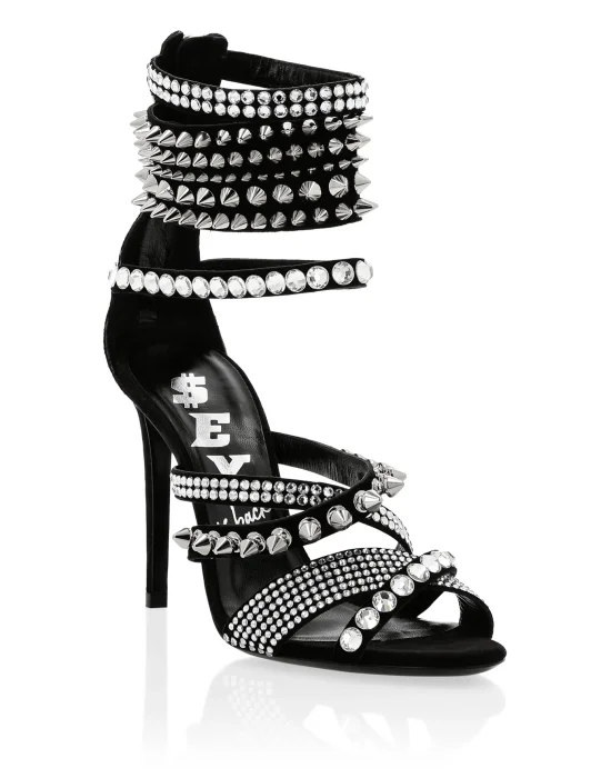 Suede Sandals High Heels