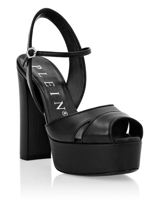 Leather Sandals High Heels