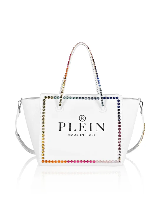 Leather Big Shoulder Bag Iconic Plein