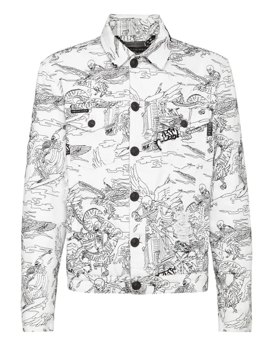 Denim Jacket Skeleton tattoo