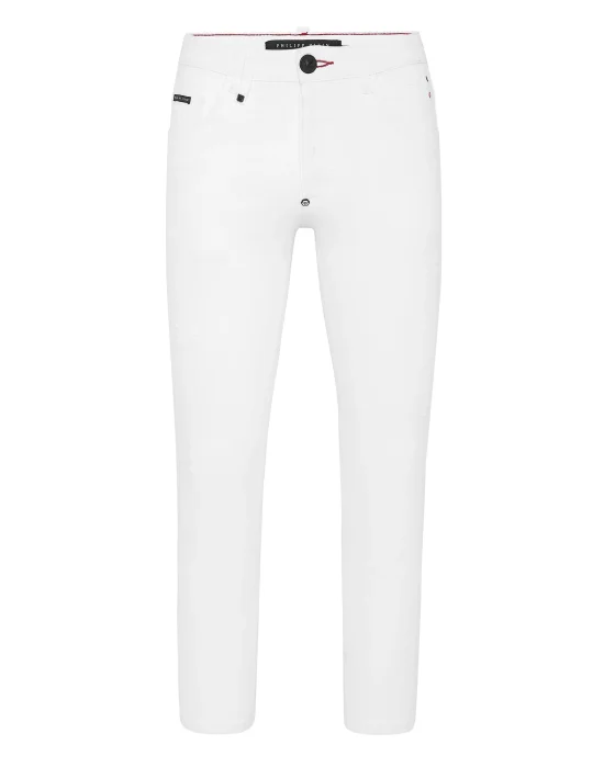 Denim Trousers Skinny Hexagon