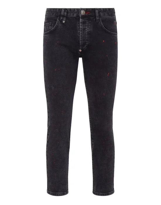 Denim Trousers Skinny Hexagon
