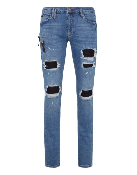 Denim Trousers Biker Destroyed