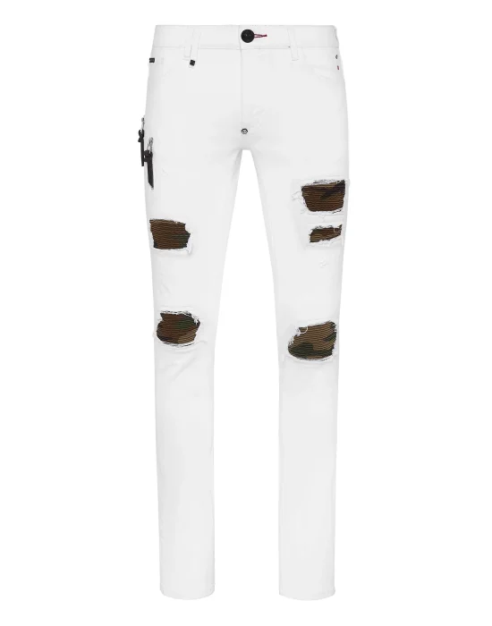 Denim Trousers Biker Destroyed