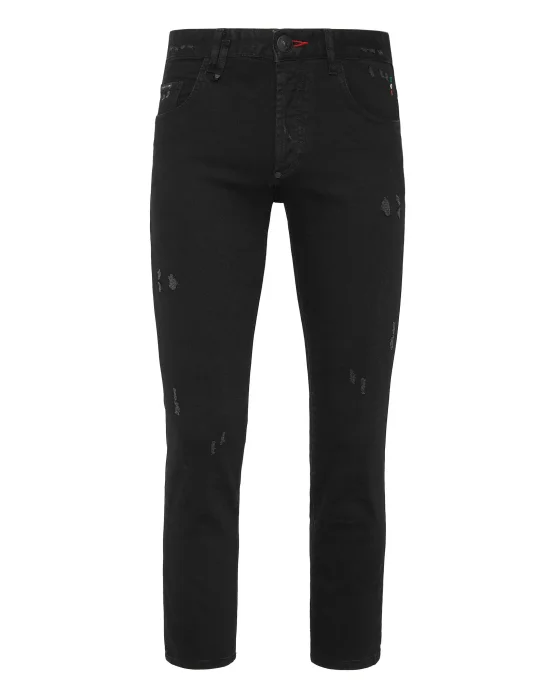 Denim Trousers Skinny Destroyed Iconic Plein
