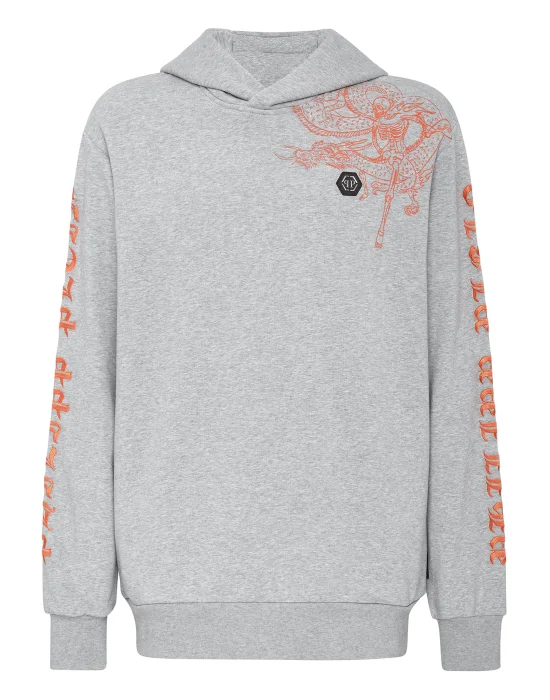 Hoodie sweatshirt Embroidery Gothic Plein