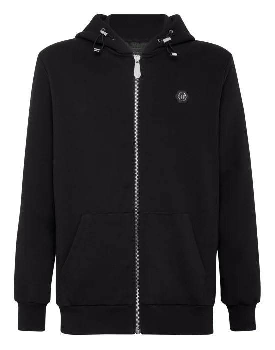 Hoodie Sweatjacket Full Zip Stones Skull and Plein