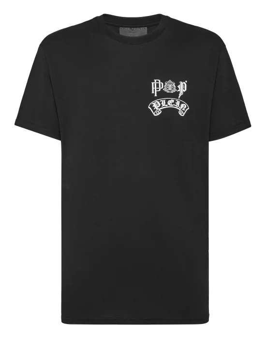 T-shirt Round Neck SS Stones Gothic Plein with Crystals