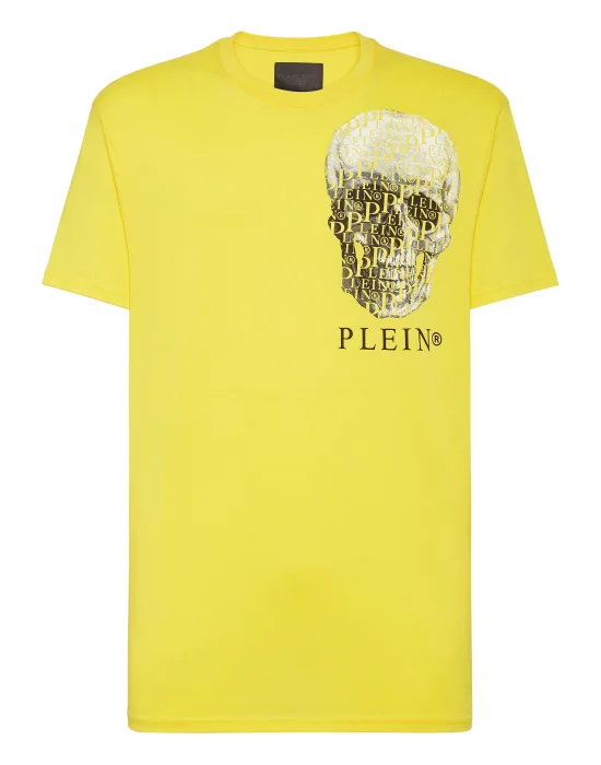 T-shirt Round Neck SS Skull and Plein with Crystals