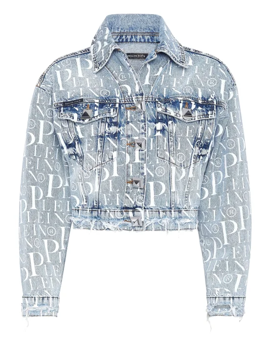 Denim Jacket Cropped Philipp Plein TM