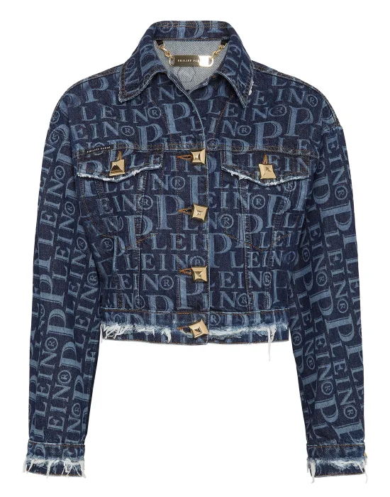 Denim Jacket Cropped Philipp Plein TM