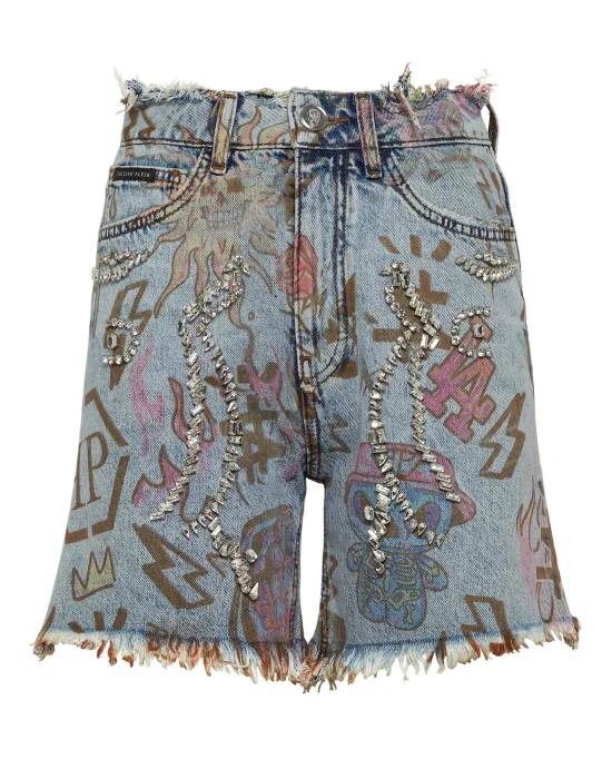 Hot Pants Tattoo Monogram with Crystals