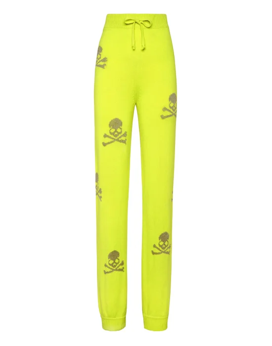 Wool Blend Jogging Trousers Crystal Skull