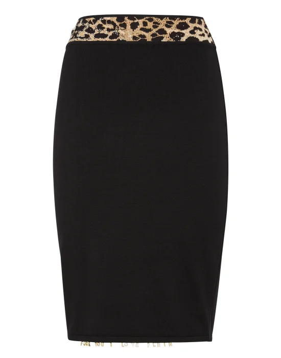 Knit Skirt Leopard
