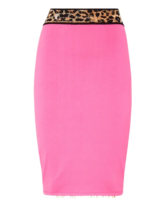 Knit Skirt Leopard