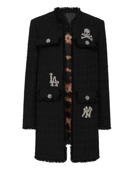 Tweed Blazer Crystal Skull