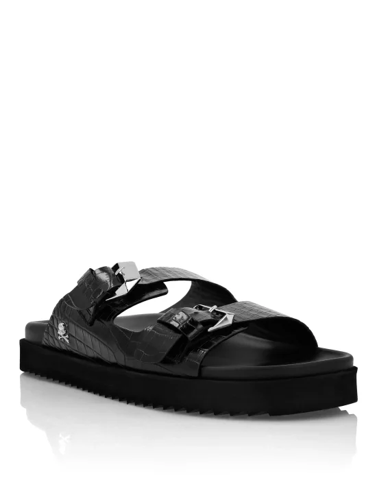 Sandals Flat Cocco Print Skull