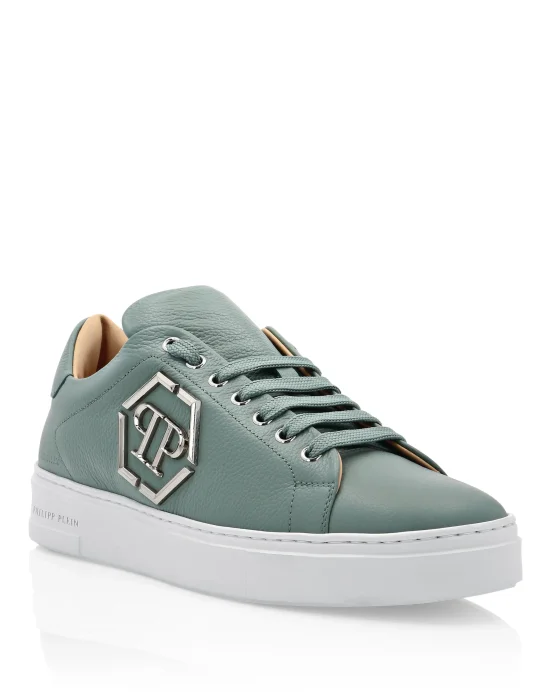 Leather Lo-Top Sneakers Hexagon