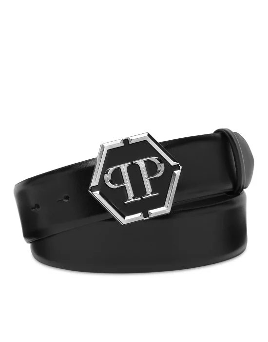 Leather Belt Hexagon