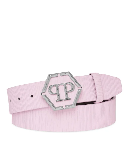 Leather Belt Hexagon
