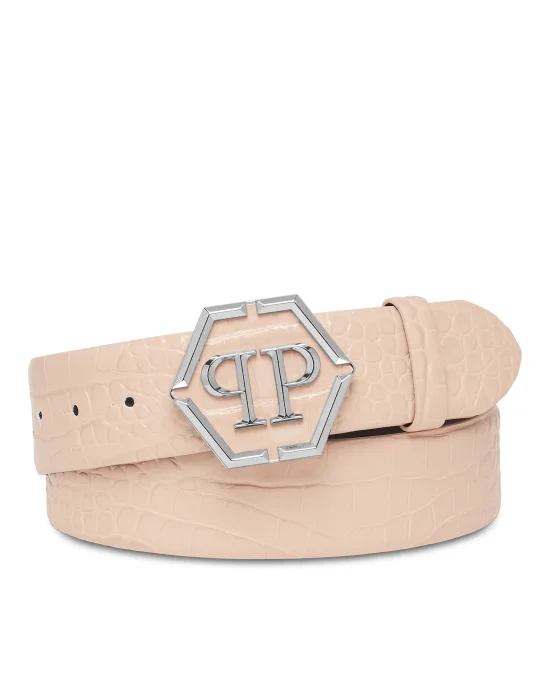 Leather Belt Hexagon