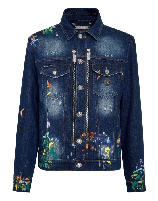 Denim Zip Jacket Dripping