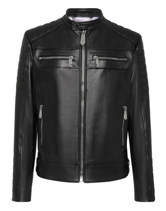 Leather Moto Jacket Iconic Plein