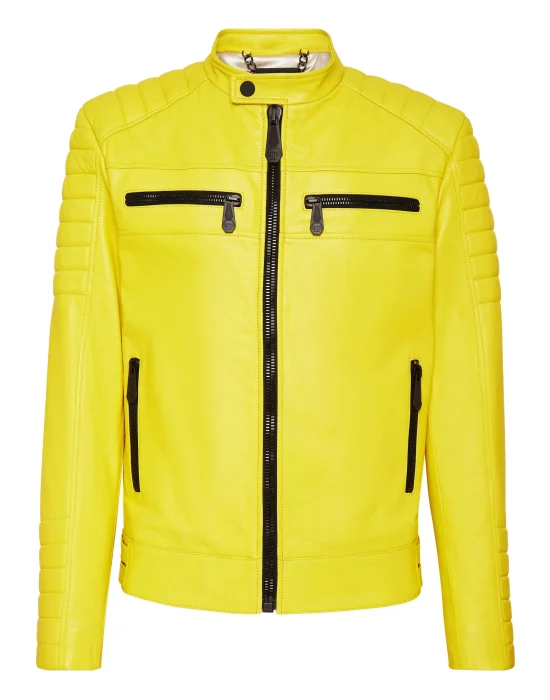 Leather Moto Jacket Iconic Plein