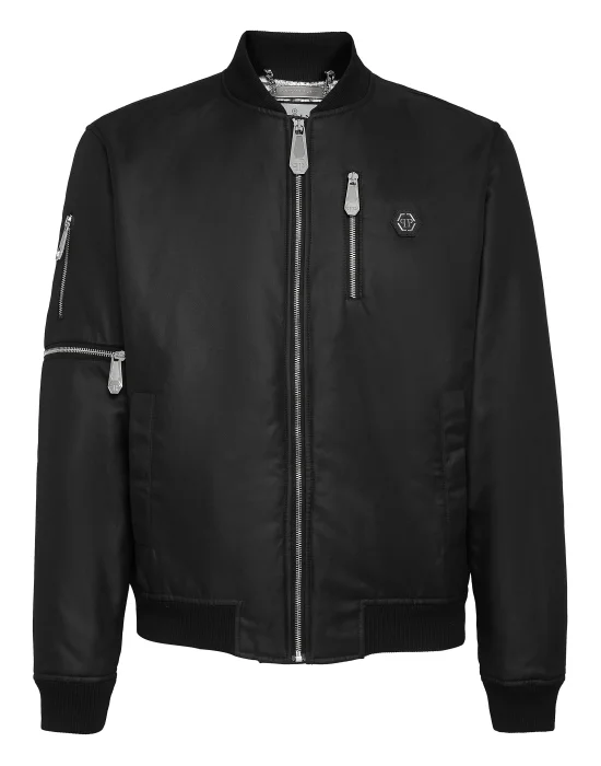 Nylon Bomber Skull&Bones