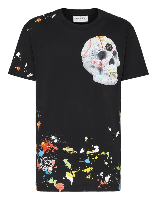 T-shirt Round Neck SS Dripping Skull