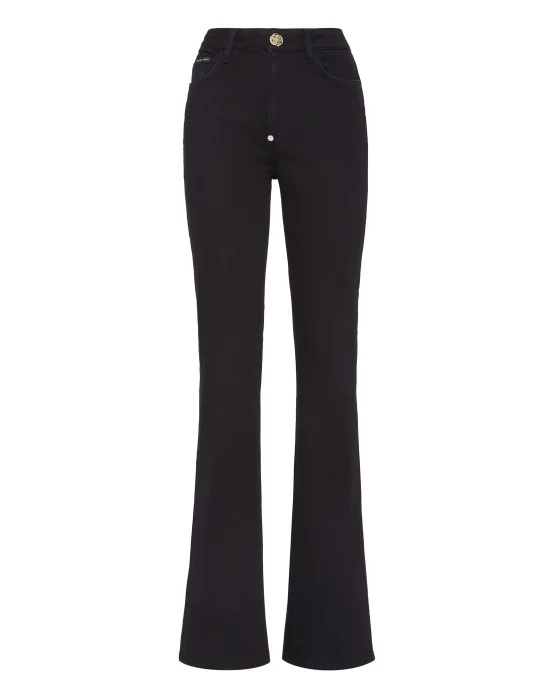 Denim Flare Trousers