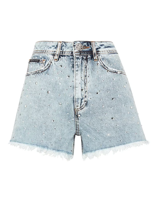 Denim Hot Pants Crystal Rain