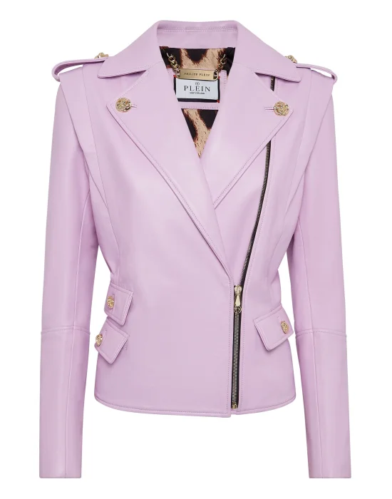 Leather Regular Fit Jacket