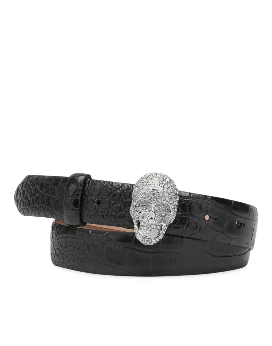 Crocco Printed Belt Skull