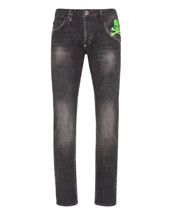 Denim Trousers Super Straight Cut Skull&Bones
