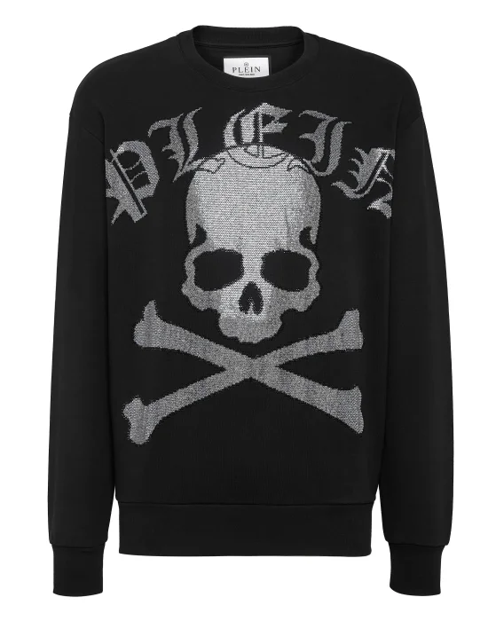 Sweatshirt LS with Crystals Paisley Gothic Plein