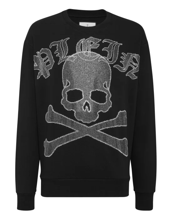 Sweatshirt LS with Crystals Paisley Gothic Plein