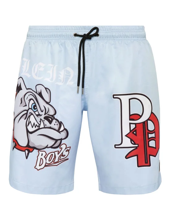 Jogging Shorts with Bulldog Print