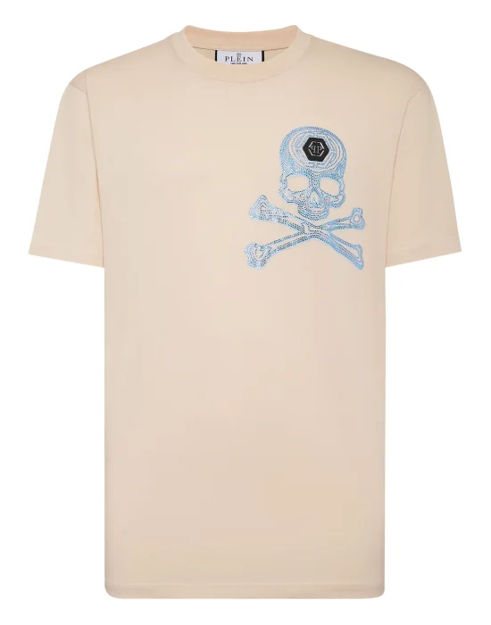 T-shirt Round Neck SS with Crystals Skull&Bones