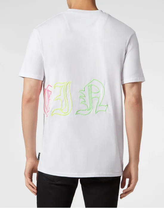 Embroidered T-shirt Round Neck SS