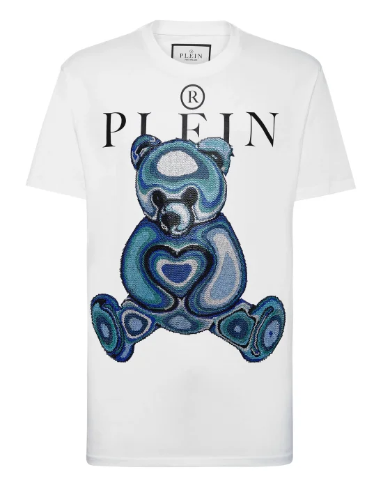 T-shirt Round Neck SS with Crystals Teddy Bear