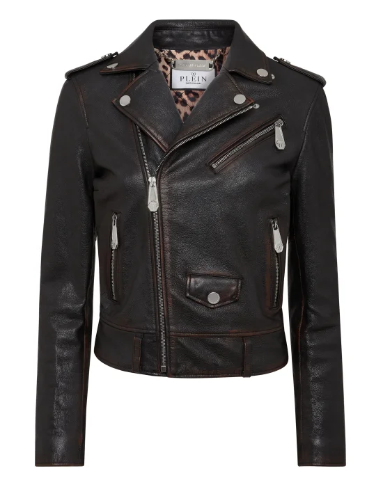 Vintage Leather Boxy Biker